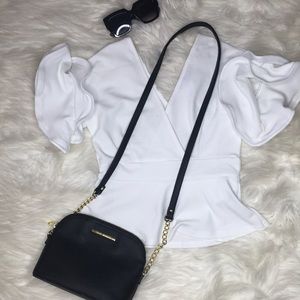 Steve Madden BLK & GLD Crossbody Bag